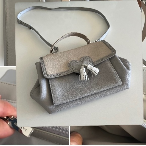 Leather bag with handle and crossbody strap - Picture 1 of 17